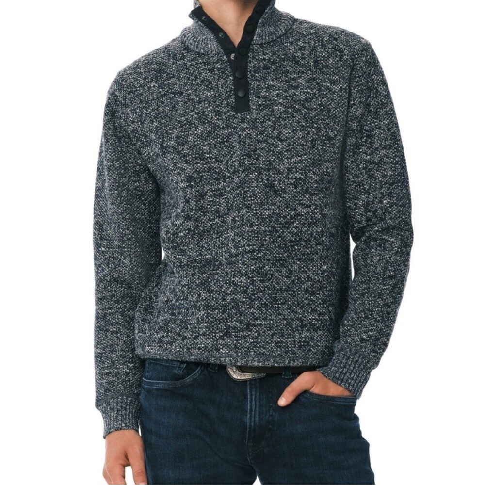 Buffalo David Bitton Weebery Elbow Patch  Fleece Lined Medium Rugged Sweater